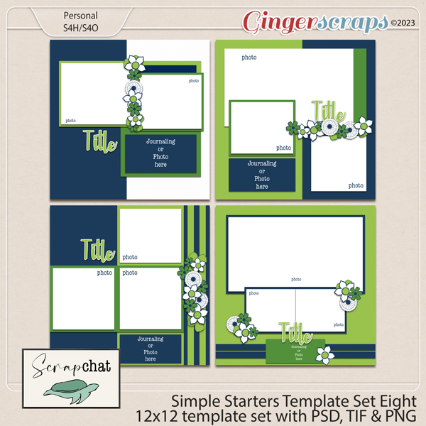 Simple Starters Template Set Eight by ScrapChat Designs