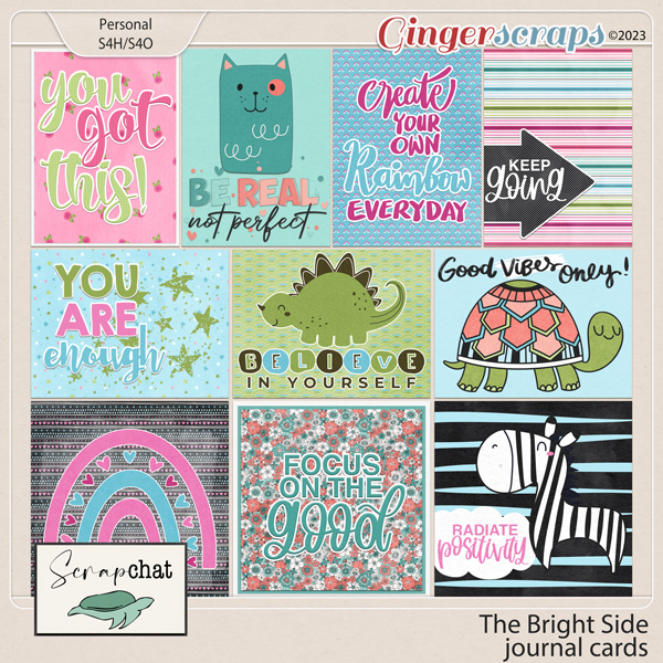 The Bright Side Journal Cards by ScrapChat Designs