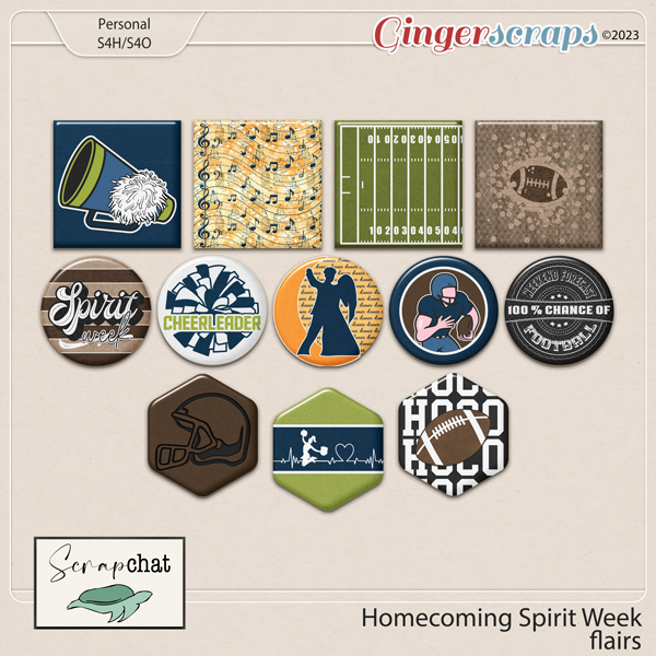 Homecoming Spirit Week Flairs by ScrapChat Designs