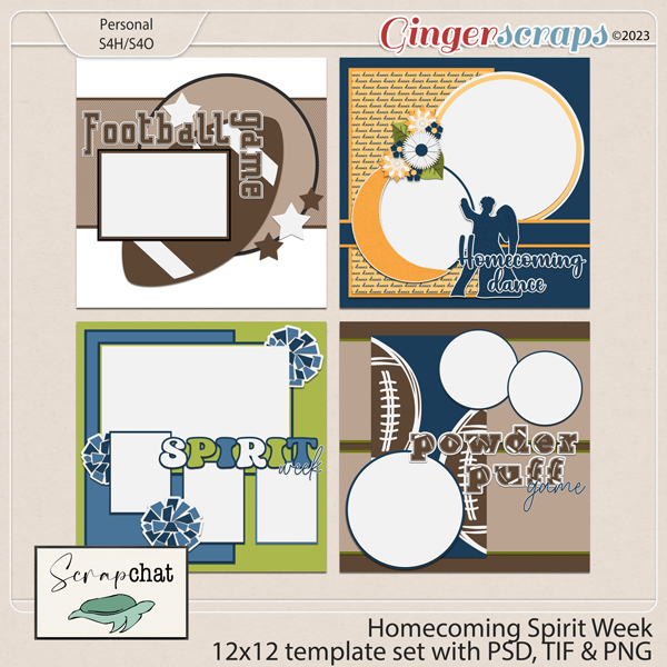 Homecoming Spirit Week Template Set by ScrapChat Designs