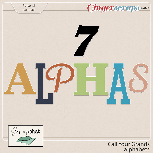 Call Your Grands Alphabets by ScrapChat Designs