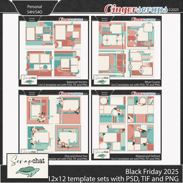Black Friday 2025 Template Sets by ScrapChat Designs