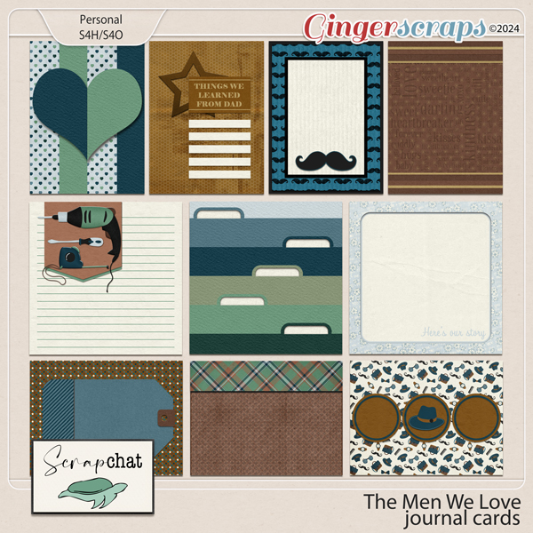 The Men We Love Journal Cards by ScrapChat Designs