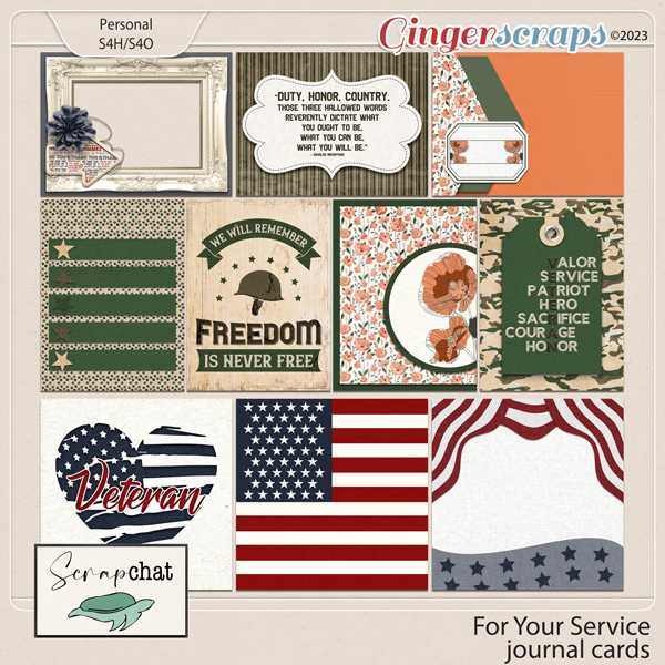 For Your Service Journal Cards by ScrapChat Designs