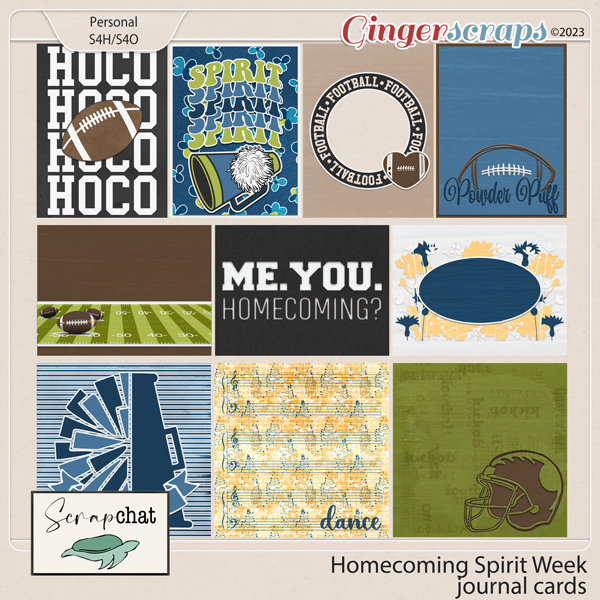 Homecoming Spirit Week Journal Cards by ScrapChat Designs