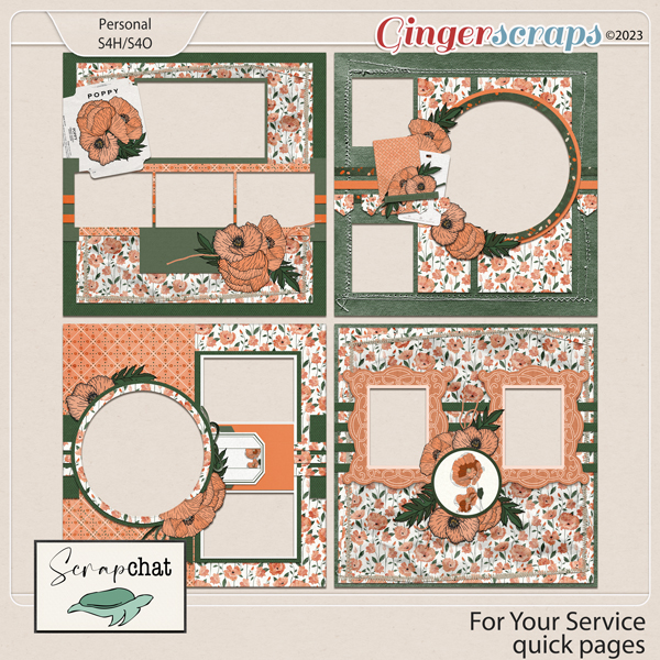 For Your Service Quick Pages by ScrapChat Designs