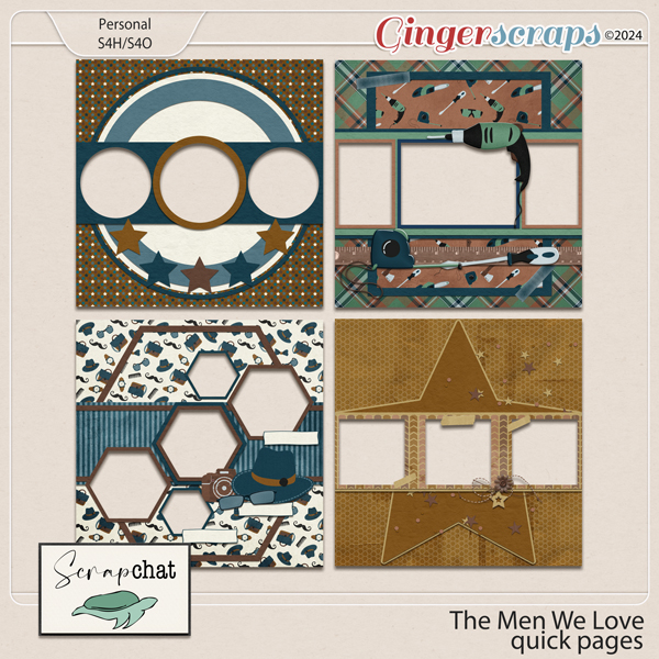 The Men We Love Quick Pages by ScrapChat Designs