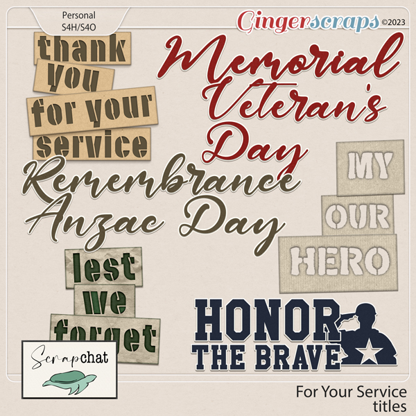 For Your Service Titles by ScrapChat Designs