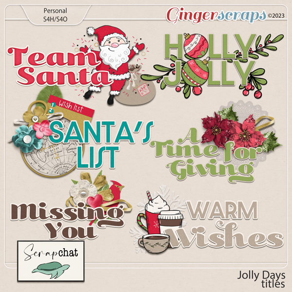 Jolly Days Titles by ScrapChat Designs