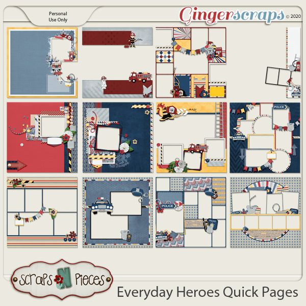 Everyday Heroes Quick Pages by Scraps N Pieces 