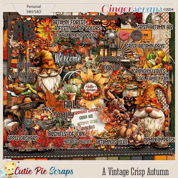 A Vintage Crisp Autumn Page Kit