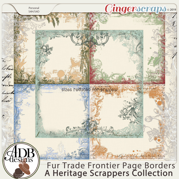 Fur Trade Frontier Page Borders by ADB Designs