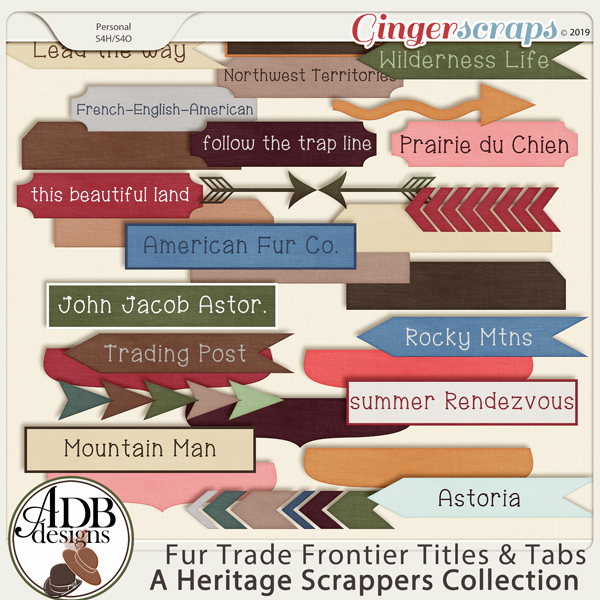 Fur Trade Frontier Word Art by ADB Designs