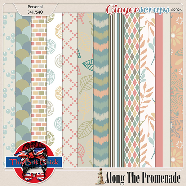 Along The Promenade Patterned Papers By The Brit Chick