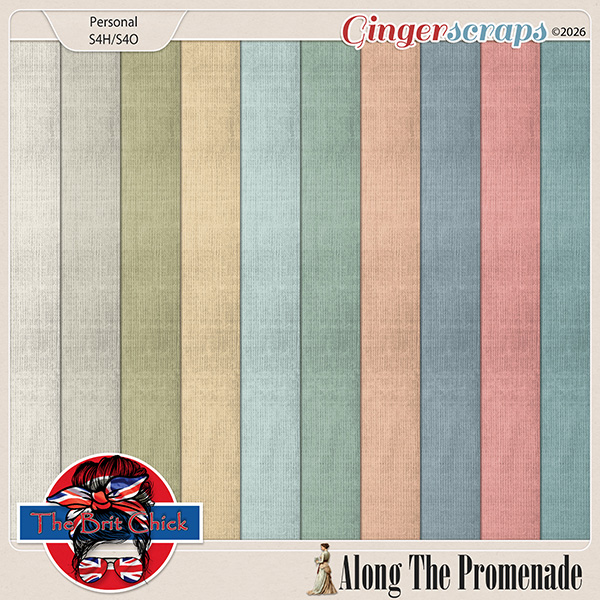 Along The Promenade Solid Papers By The Brit Chick