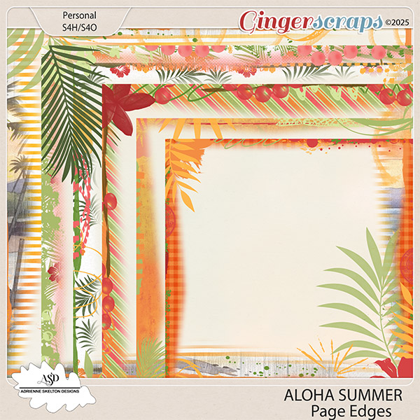 Aloha Summer Page Edges by Adrienne Skelton Designs  