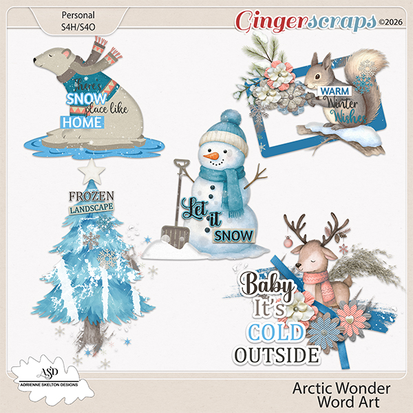 Arctic Wonder Word Art- By Adrienne Skelton Design 