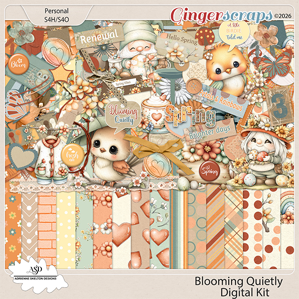 Blooming Quietly by Adrienne Skelton Designs