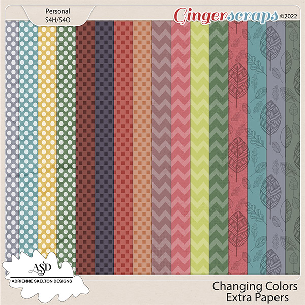 Changing Colors Extra Papers- By Adrienne Skelton Designs 