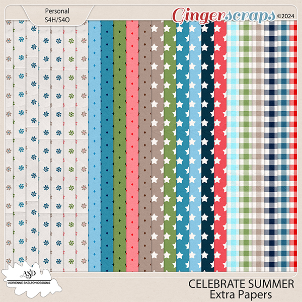 Celebrate Summer Extra Papers by Adrienne Skelton Designs  