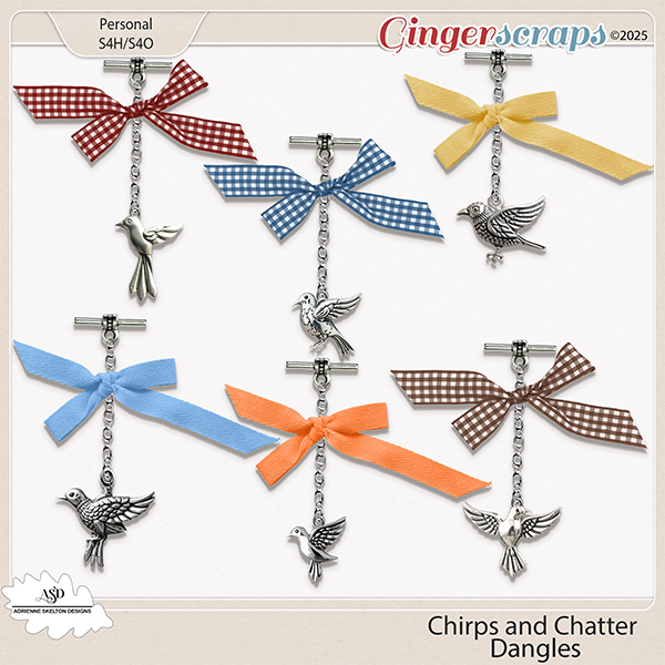 Chirps and Chatter Dangles by Adrienne Skelton Designs