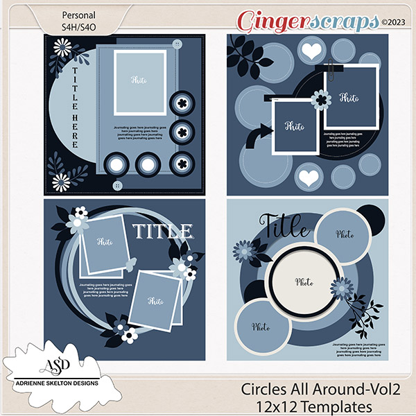 Circles All Around Templates-Vol2 by Adrienne Skelton Designs