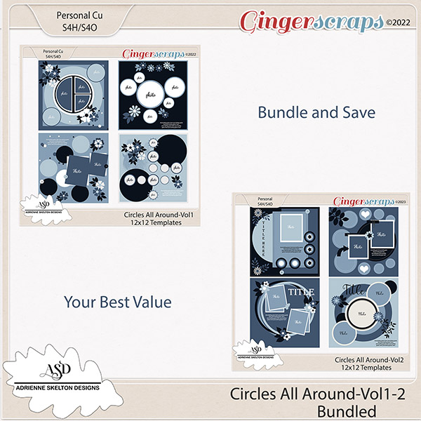 Circles All Around Templates-Bundled by Adrienne Skelton Designs