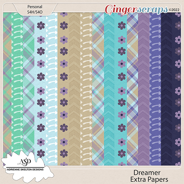 Dreamer Extra Papers Pack-By Adrienne Skelton Designs 
