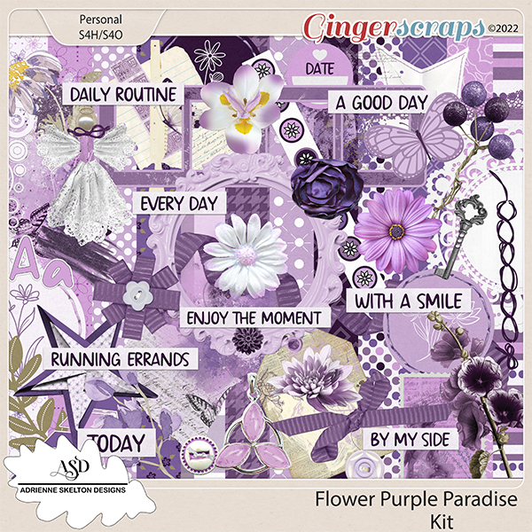 Flower Purple Paradise- By Adrienne Skelton Designs