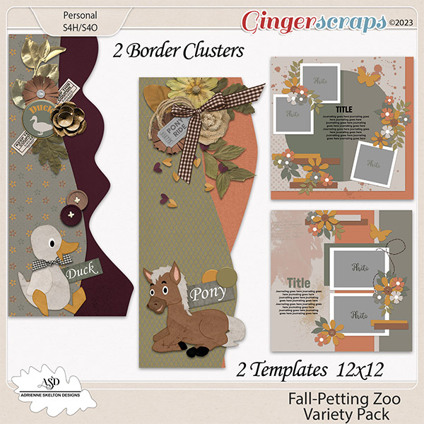 Fall Petting Zoo Variety Pack- By Adrienne Skelton Designs