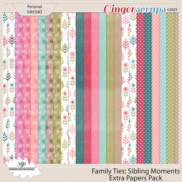 Family Ties-Sibling Moments Extra papers-by Adrienne Skelton Designs  