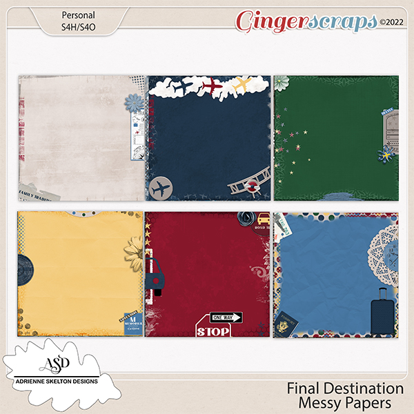 Final Destination - Messy Papers by Adrienne Skelton Designs 