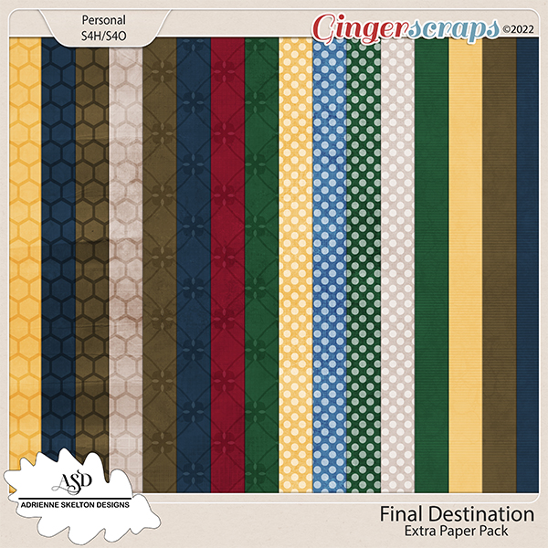 Final Destination - Extra Paper Pack by Adrienne Skelton Designs 