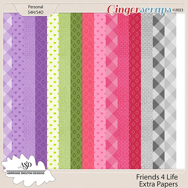 Friends 4 Life Extra papers- By Adrienne Skelton Design