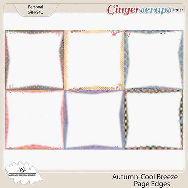 Autumn-Cool Breeze Page Edges Pack- By Adrienne Skelton Designs