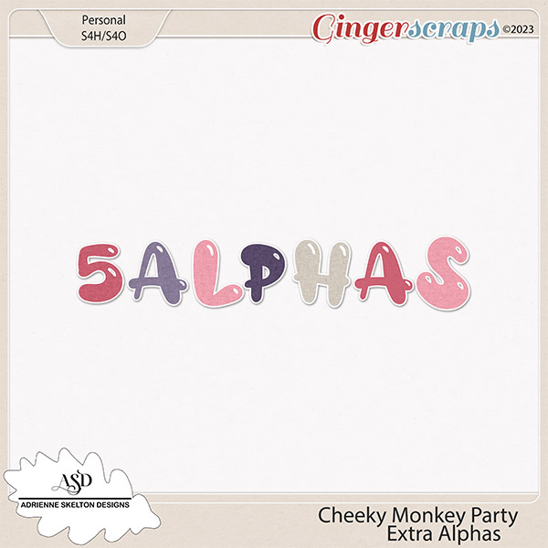 Cheeky Monkey Party Extra Alphas - By Adrienne Skelton Design 