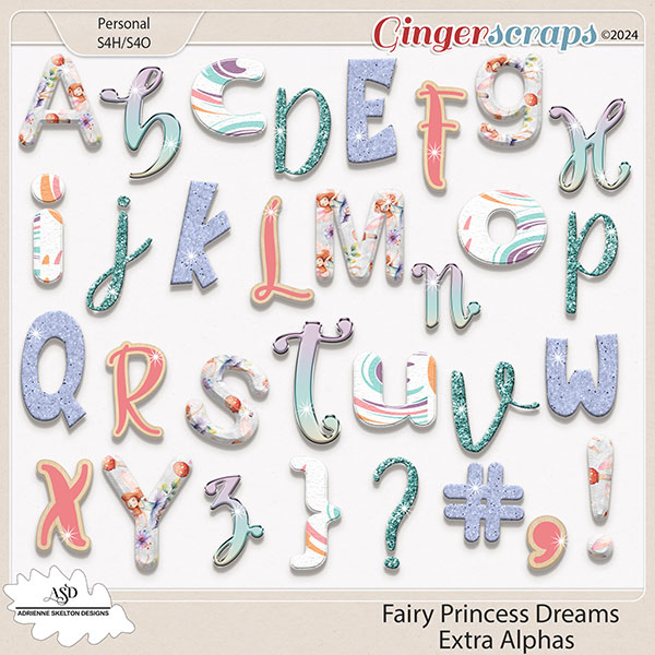 Fairy Princess Dreams Extra Alphas by Adrienne Skelton Designs 