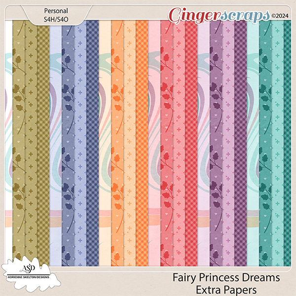 Fairy Princess Dreams Extra Papers by Adrienne Skelton Designs  