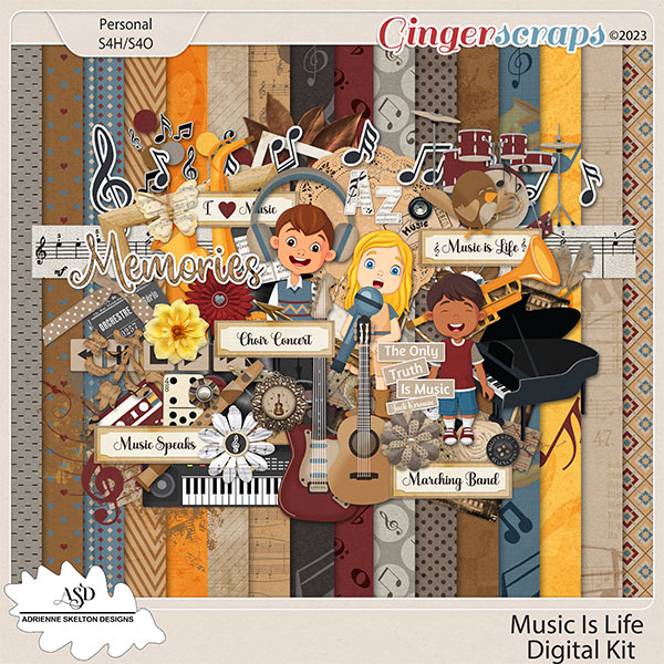 Music Is Life- By Adrienne Skelton Designs