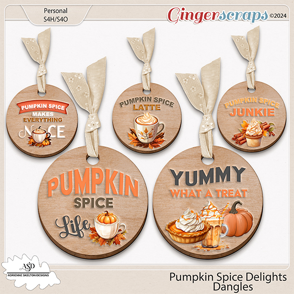 Pumpkin Spice Delight Dangles-by Adrienne Skelton Designs 