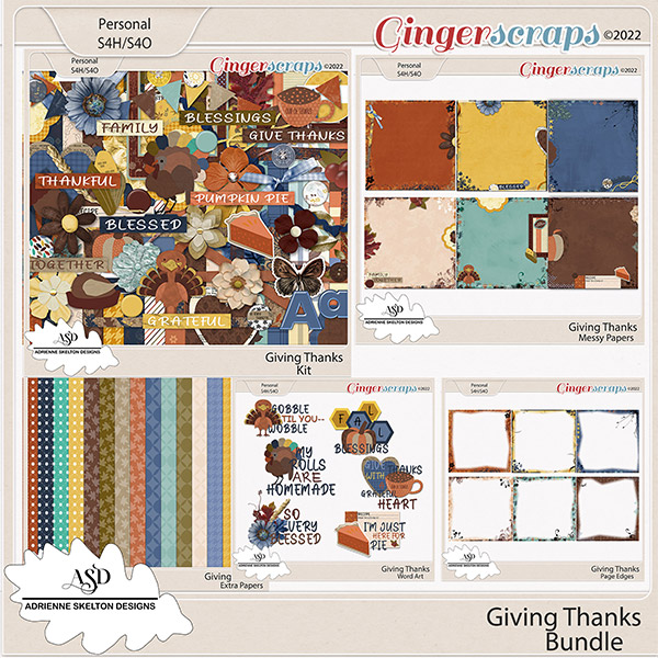Giving Thanks Bundle by Adrienne Skelton Designs 