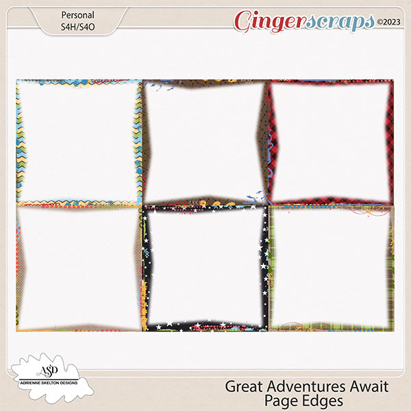 Great Adventures Await Page Edges- By Adrienne Skelton Design