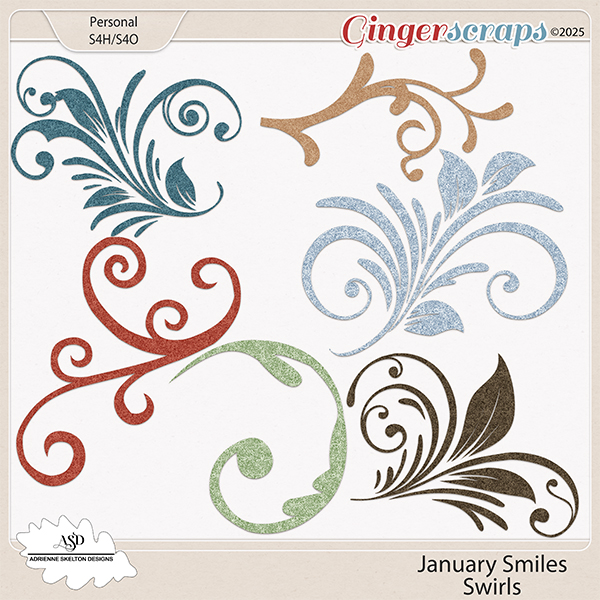 January Smiles Swirls-by Adrienne Skelton Designs 