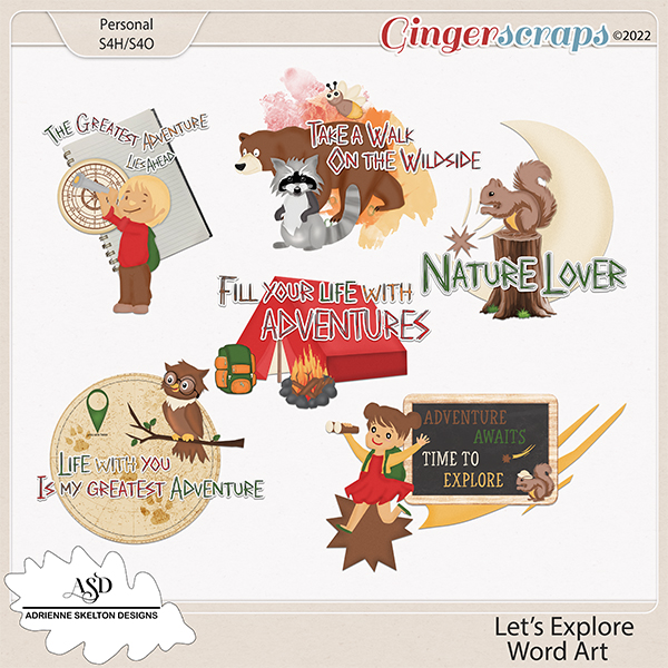 Let's Explore Word Art -By Adrienne Skelton Designs 