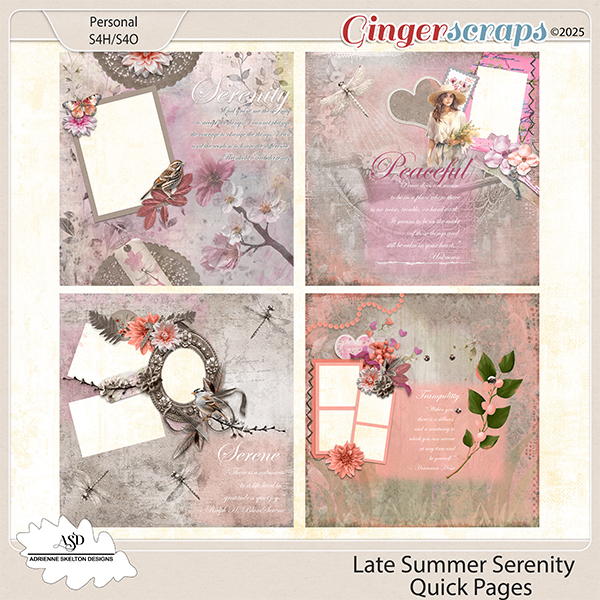 Late Summer Serentiy - Quick Pages by Adrienne Skelton Designs   