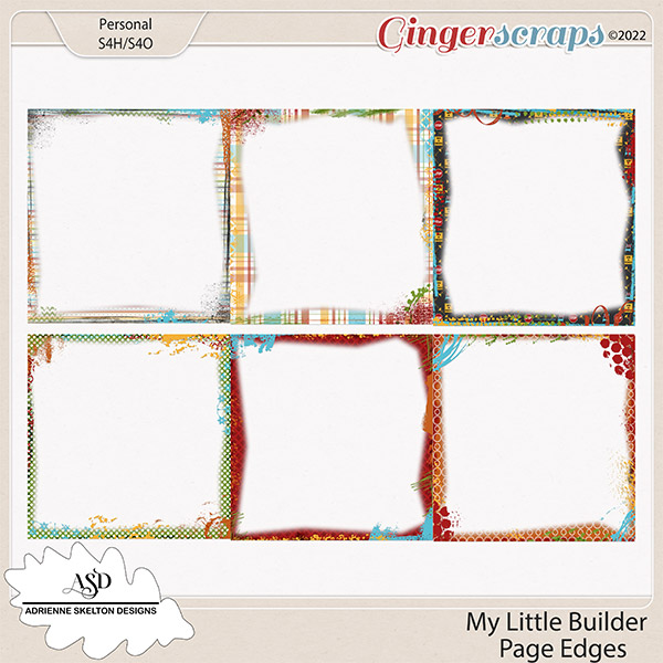  My Little Builder - Page Edges by Adrienne Skelton Designs  