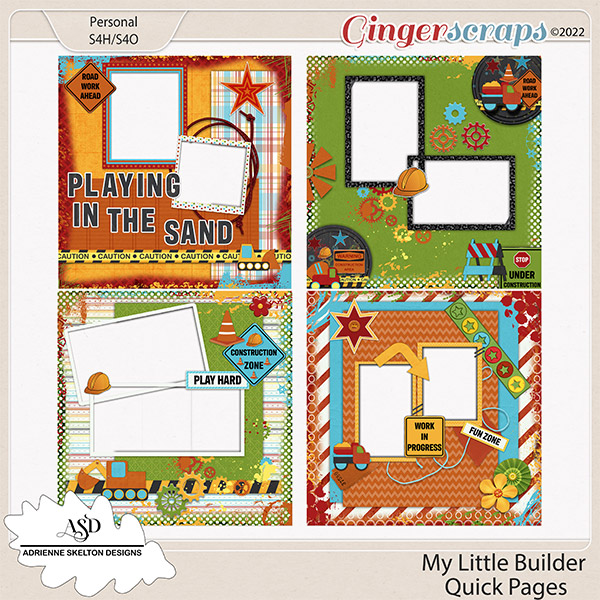  My Little Builder - Quick Pages by Adrienne Skelton Designs  