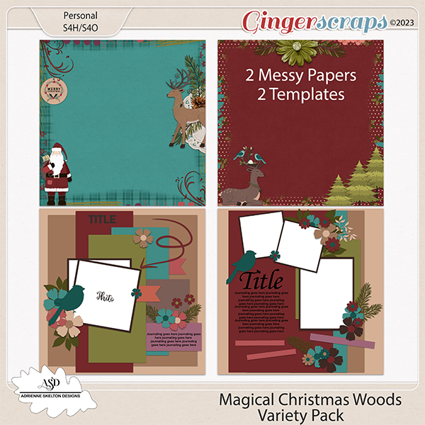 Magical Christmas Woods Variety Pack- By Adrienne Skelton Design  