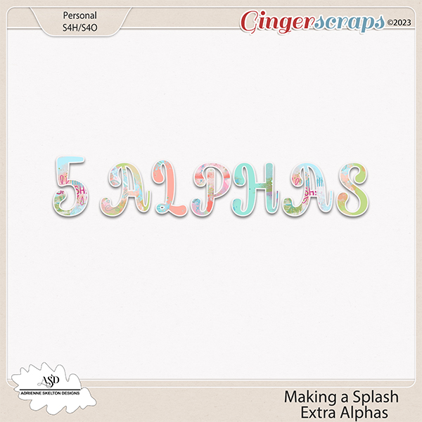 Making A Splash Extra Alphas Pack- By Adrienne Skelton Designs