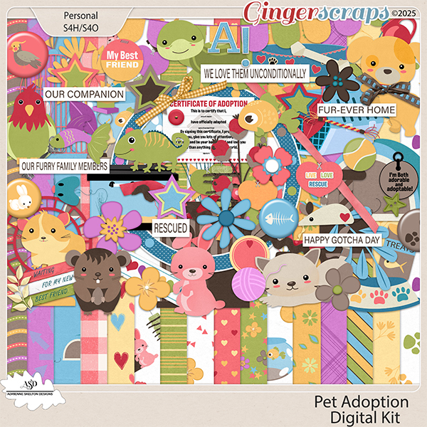 Pet Adoption kit by Adrienne Skelton Designs